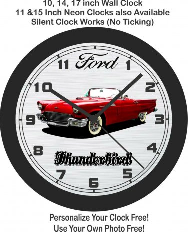 1957 Ford Thunderbird Wall Clock-Free US ship, Chevrolet, Mercury, Pontiac
