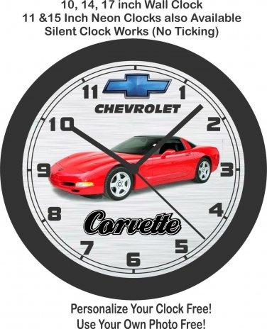 1999 Chevrolet Corvette (C5) Wall Clock-Free US Ship-Camaro, Mustang-Firebird