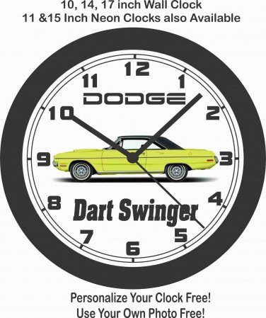 1970 DODGE DART SWINGER WALL CLOCK-FREE USA SHIP, FORD, CHEVROLET, PLYMOUTH