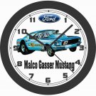 FORD MALCO GASSER MUSTANG WALL CLOCK-FREE USA SHIP