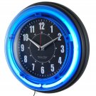11 Inch Your Own Custom Photo Neon Wall Clock-Your choice of Blue or Pink Neon!