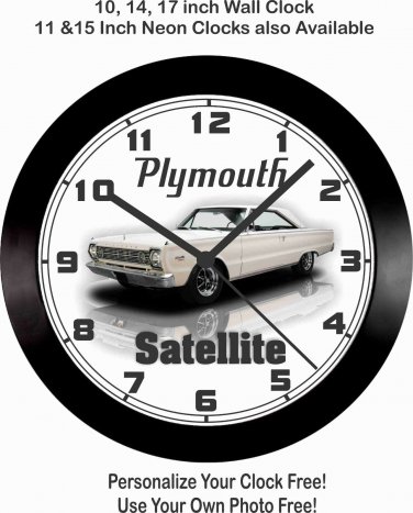 1966 PLYMOUTH SATELLITE WALL CLOCK-FREE US SHIP, DODGE, FORD CHEVROLET