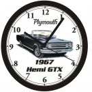 1967 PLYMOUTH HEMI GTX WALL CLOCK-Free USA Ship-Dodge
