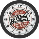 Wood Brothers Racing Team Emblem Wall Clock-Free US Ship-Ford, Chevrolet, Nascar