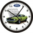 FORD MUSTANG BOSS 302 WALL CLOCK-FREE USA SHIP-Camaro, Shelby, Trans/Am