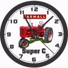 INTERNATIONAL-FARMALL SUPER C TRACTOR WALL CLOCK-JOHN DEERE