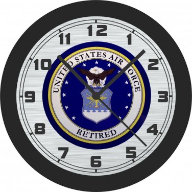 United States Retired Air Force Seal Wall Clock-Free US Ship