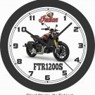 2019 INDIAN FTR1200S MOTORCYCLE WALL CLOCK-Choose 1 of 2 Colors.