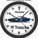 1970 PONTIAC TRANS/AM RACE CAR WALL CLOCK-CHEVROLET, FORD, DODGE,FIREBIRD