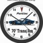 1970 PONTIAC TRANS/AM RACE CAR WALL CLOCK-CHEVROLET, FORD, DODGE,FIREBIRD