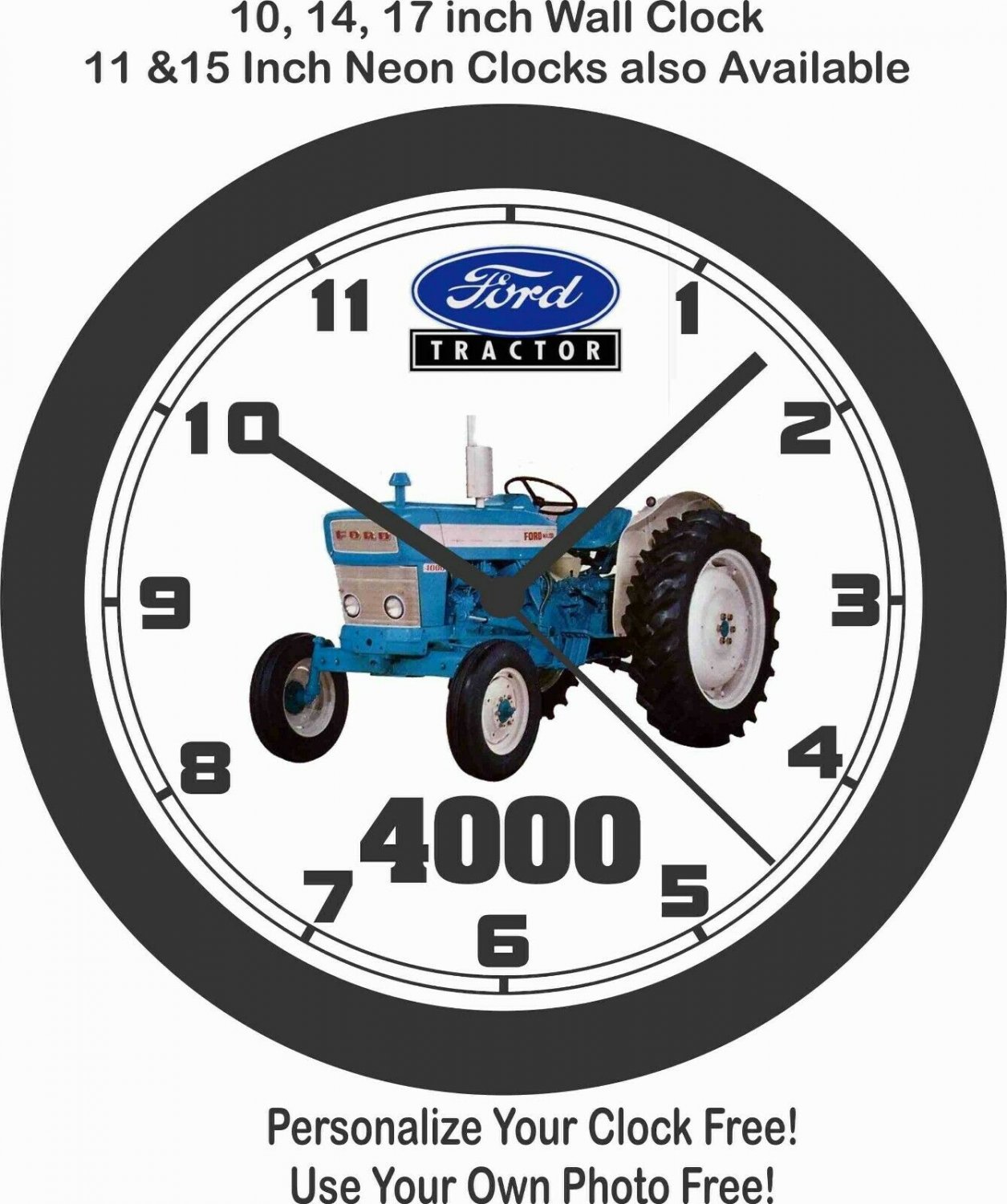 FORD 4000 TRACTOR WALL CLOCKJOHN DEERE, FARMALL, INTERNATIONAL