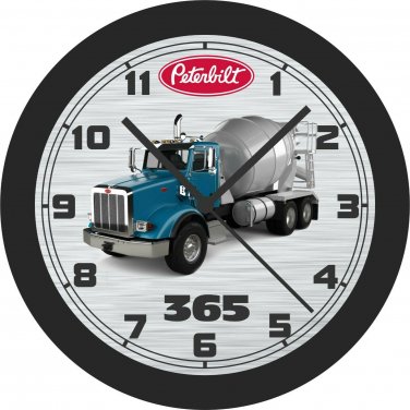 Peterbilt 365 Mixer Truck Wall Clock-Add Your Business Name Free!