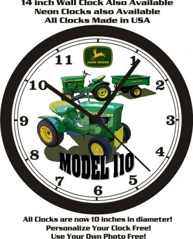 JOHN DEERE MODEL 110 LAWN TRACTOR WALL CLOCK-FREE USA SHIP-Cub Cadet
