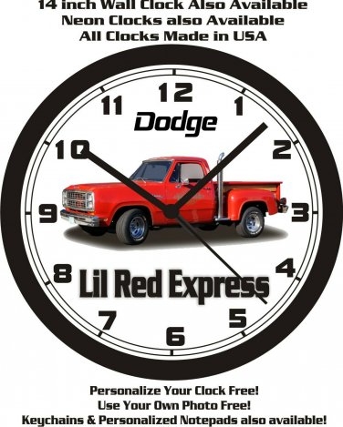 1979 DODGE LIL RED EXPRESS TRUCK WALL CLOCK-FREE USA SHIP!