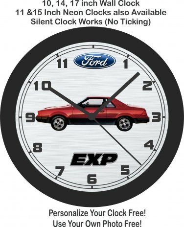 Ford EXP Wall Clock-Free US Ship