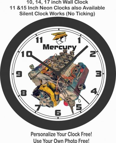 MERCURY SOHC SUPER CYCLONE 427 ENGINE WALL CLOCK-FREE USA SHIP-FORD