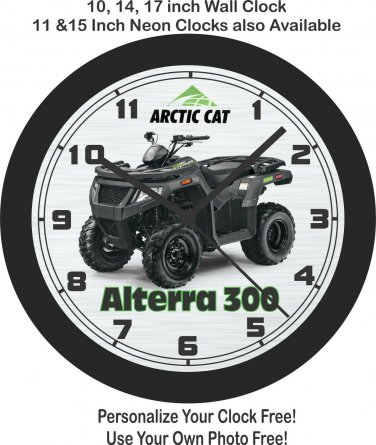 2020 Arctic Cat Alterra 300 ATV Wall Clock-Free US Ship-Polaris, Honda, Can-Am