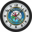 United States Strategic Command Seal Wall Clock-Free US Ship