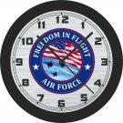 United States Air Force Freedom In Flight Seal Wall Clock-Free US Ship