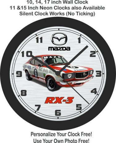 1975 Mazda RX-3 Racecar Wall Clock-Free US Ship
