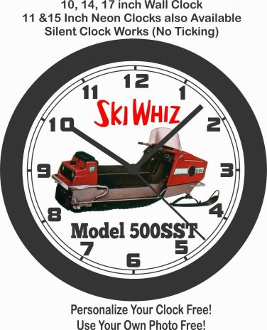 MASSEY-FERGUSON SKI WHIZ MODEL 500SST SNOWMOBILE WALL CLOCK-FREE USA SHIP