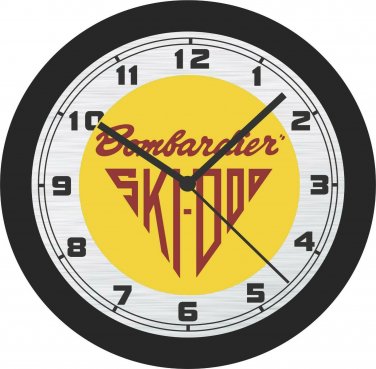 Vintage Ski-Doo Bombardier Snowmobile Sign Wall Clock-Free US Ship