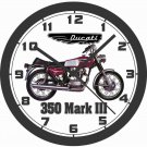 DUCATI 350 MARK III MOTORCYCLE WALL CLOCK-FREE USA SHIP!