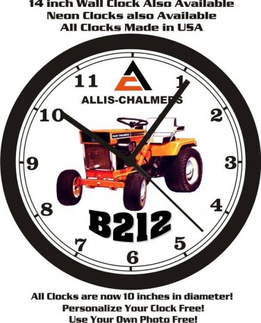 ALLIS CHALMERS B212 GARDEN TRACTOR WALL CLOCK-FREE USA SHIP