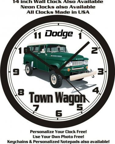 1965 DODGE POWER WAGON  WAGON WALL CLOCK-FREE USA SHIP!-Choose 1 of 2
