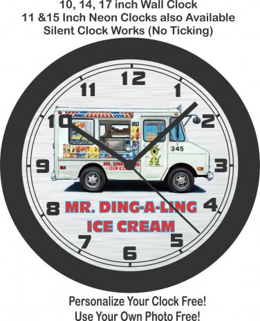 Mr. Ding-A-Ling Ice Cream Truck Wall Clock-Free US Ship-Mister Softee