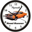 1969 PLYMOUTH ROAD RUNNER WALL CLOCK-Free USA Ship-Dodge