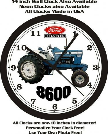 FORD 8600 TRACTOR WALL CLOCK-FREE USA SHIP-John Deere,Farmall, Case
