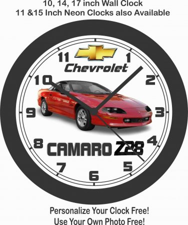 1993 CHEVROLET CAMARO Z28 WALL CLOCK-MUSTANG, FIREBIRD, GTO, CHALLENGER