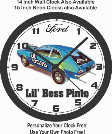 FORD LIL' BOSS NHRA PINTO WALL CLOCK-NEW!