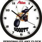 ATLAS 5000TT CLASSIC MINIBIKE WALL CLOCK-FREE USA SHIP!