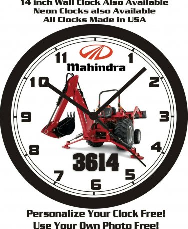 MAHINDRA 3614 TRACTOR WALL CLOCK-FREE USA SHIP!