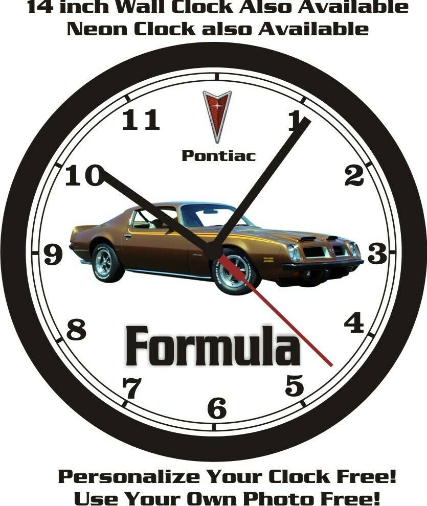 19731975 PONTIAC FIREBIRD FORMULA WALL CLOCKFREE USA SHIP!