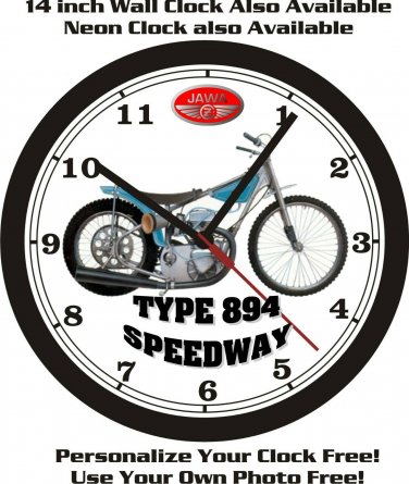 JAWA TYPE 894 SPEEDWAY WALL CLOCK-FREE USA SHIP!