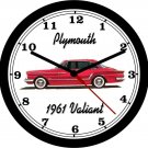1961 PLYMOUTH VALIANT WALL CLOCK-FREE US SHIP!