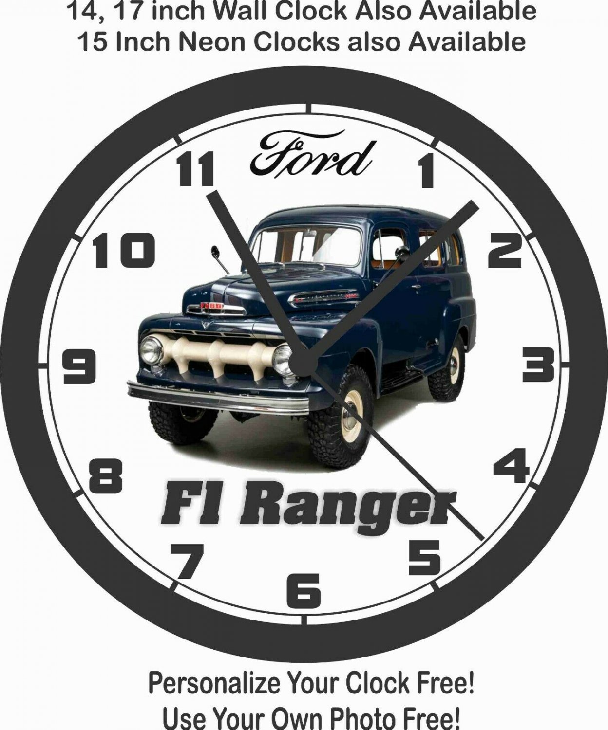 1951 FORD F1 RANGER TRUCK WALL CLOCKFREE USA SHIP!