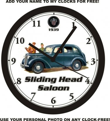 1939 AUSTIN-MORRIS SLIDING HEAD SALOON WALL CLOCK-Free USA Ship
