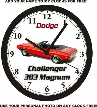 1971 DODGE CHALLENGER 383 MAGNUM WALL CLOCK-Free USA Ship-Plymouth