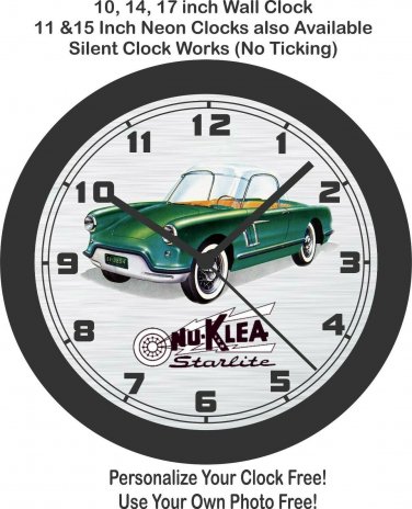 Nu-Klea Starlite Classic Car Wall Clock-Free USA Ship