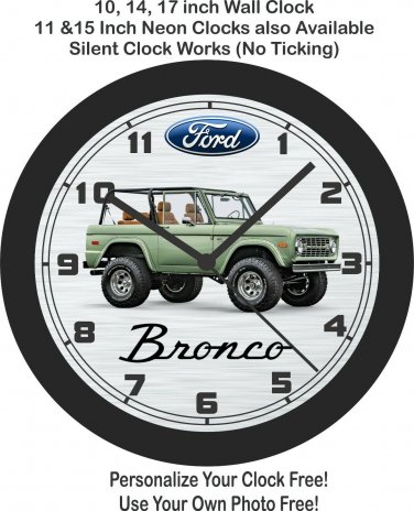 1966 Ford Bronco  Wall Clock-Free US Ship-Choose 1 of 2