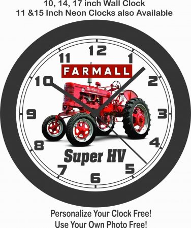 1953 FARMALL-McCORMICK SUPER HV TRACTOR WALL CLOCK-FREE USA SHIP