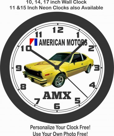 1977 AMERICAN MOTORS AMX WALL CLOCK-MUSTANG, CAMARO, CHALLENGER, GTO