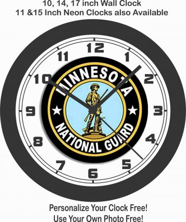MINNESOTA NATIONAL GUARD WALL CLOCK-NEW!
