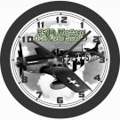P51D MUSTANG 375th FIGHTER SQUADRON WARPLANE WALL CLOCK-FREE USA SHIP