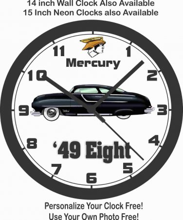 1949 MERCURY EIGHT WALL CLOCK-NEW!-Free USA Ship