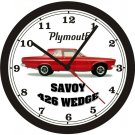 1963 PLYMOUTH SAVOY 426 WEDGE WALL CLOCK-FREE USA SHIP!